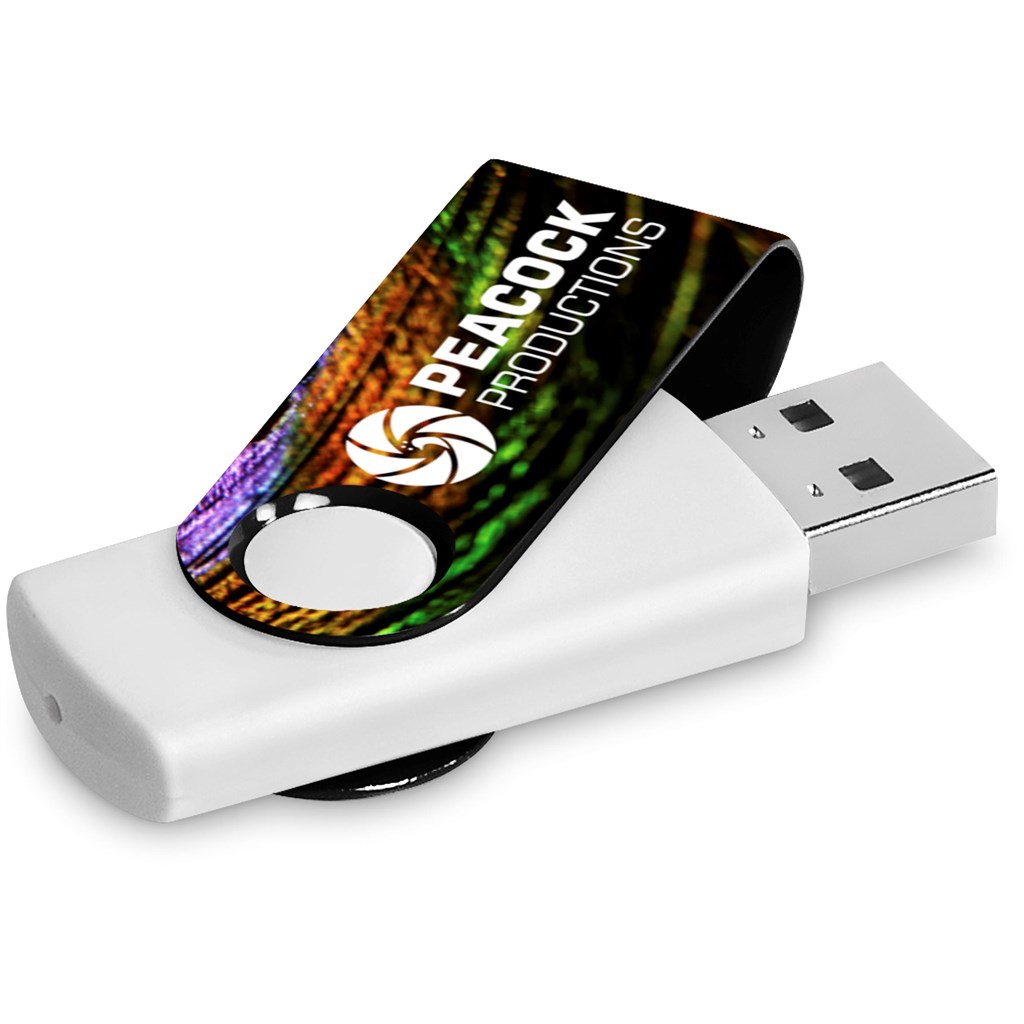 Axis Gyro White Flash Drive - 8GB - Image 3