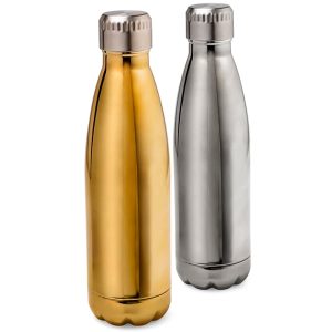500ml Stainless Steel Bottle. Available in Gold or Silver